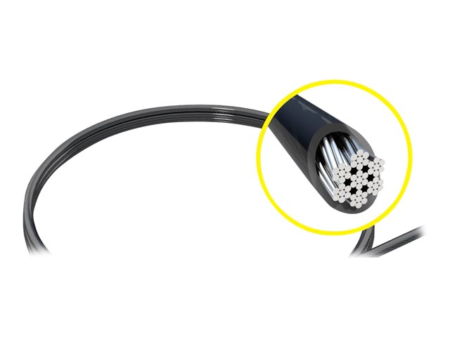 Kensington Locking Kit - Security cable lock set - black, silver - 1.8 m