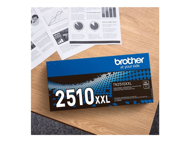 Brother TN-2510XL - Super High Capacity - black - original - box - toner cartridge - for Brother DCP-L2620, L2627, L2660, HL-L2400, L2445, L2447, MFC-L2800, L2827, L2860