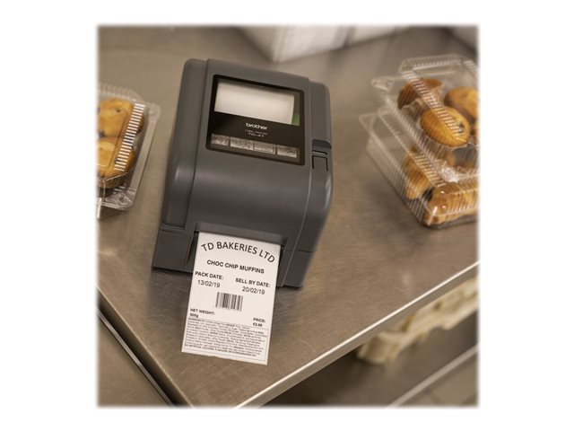 Brother TD-4520TN - Label printer - direct thermal / thermal transfer - Roll (11 cm) - 300 x 300 dpi - up to 127 mm/sec - USB 2.0, LAN, USB host, RS232C