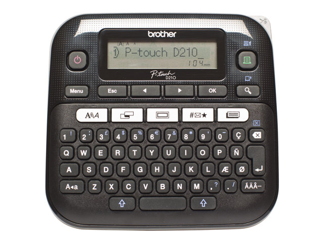 Brother P-Touch PT-D210VP - Labelmaker - monochrome - thermal transfer - Roll (1.2 cm) - 180 dpi - up to 20 mm/sec - 2 line printing