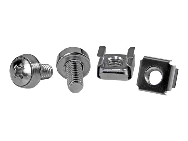 StarTech.com M6 Screws and Cage Nuts - 50 Pack - M6 Mounting Screws and Cage Nuts for Server Rack and Cabinet - Silver (CABSCREWM62B) - Rack screws and nuts - for P/N: RACK-21U-20-WALL-OA, RACK-24U-20-WALL-OA, RK12OD2, SHELF-2U-20-CENTER-V