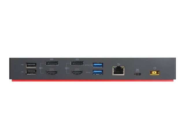 Lenovo ThinkPad Hybrid USB-C with USB-A Dock - Docking station - USB-C - 2 x HDMI, 2 x DP - 1GbE - 135 Watt - Campus