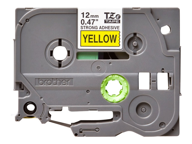 Brother TZe-S631 - Extra strong self-adhesive - black on yellow - Roll (1.2 cm x 8 m) 1 cassette(s) laminated tape - for P-Touch PT-E310, E550, P900, P-Touch Cube Plus PT-P710, P-Touch Cube Pro PT-P910