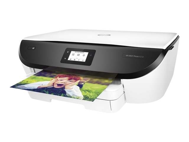 HP ENVY Photo 6232 All-in-One - Multifunction printer - colour - ink-jet - 216 x 297 mm (original) - A4/Legal (media) - up to 21 ppm (copying) - up to 22 ppm (printing) - 125 sheets - USB 2.0, Wi-Fi(n), Bluetooth - HP Instant Ink eligible