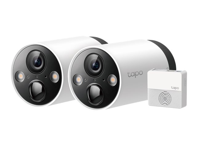 Tapo C420S2 V1 - 2 x Tapo C420 Cameras + Tapo H200 Hub - network surveillance camera - indoor, outdoor - dust resistant / water resistant - colour (Day&Night) - 2560 x 1440 - 2K - fixed focal - audio - wireless - Wi-Fi - H.264