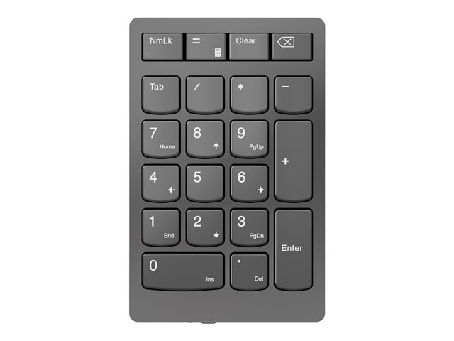 Lenovo Go Wireless Numeric Keypad - Keypad - wireless - 2.4 GHz - key switch: Scissor-Key - storm grey - retail