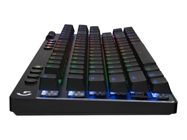 Logitech G PRO X TKL - Keyboard - gaming - backlit - wireless - 2.4 GHz, Bluetooth - QWERTY - US International - key switch: Tactile - black
