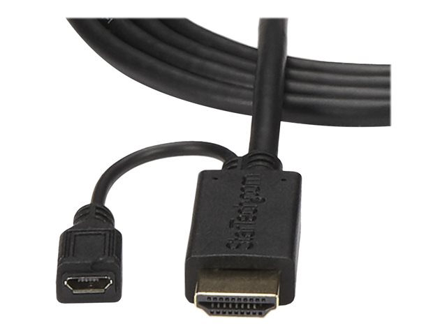 StarTech.com HDMI to VGA Cable - 3 ft / 1m - 1080p - 1920 x 1200 - Active HDMI Cable - Monitor Cable - Computer Cable (HD2VGAMM3) - Adapter cable - HDMI, Micro-USB Type B (power only) to HD-15 (VGA) male - 1 m - black - active, 1920 x 1200 (WUXGA) support