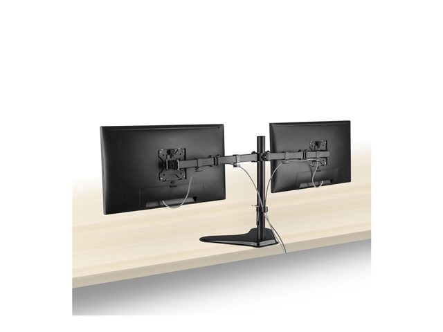ACT - Stand - voor 2 LCD- / plasma-panelen - plastic, aluminium, staal - zwart - schermgrootte: 13\"-32\" - desktop