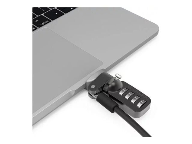 Compulocks Ledge Lock Adaptor for MacBook Pro 13\" M1 & M2 with Combination Cable Lock Silve - Security slot lock adapter - with combination cable lock - for Apple MacBook Pro 13.3 in (M1, M2)
