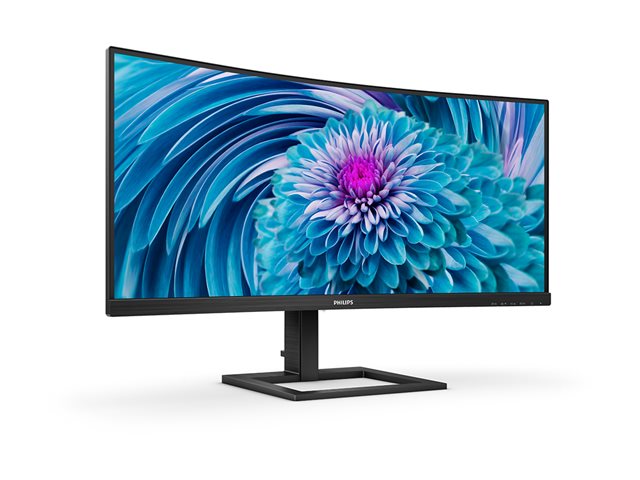 Philips E-line 346E2CUAE - LED monitor - curved - 34\" - 3440 x 1440 UWQHD @ 100 Hz - VA - 300 cd/m² - 3000:1 - 1 ms - HDMI, DisplayPort, USB-C - speakers - textured black