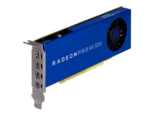 AMD Radeon Pro WX 3200 - Graphics card - Radeon Pro WX 3200 - 4 GB GDDR5 - PCIe 3.0 x16 low profile - 4 x Mini DisplayPort