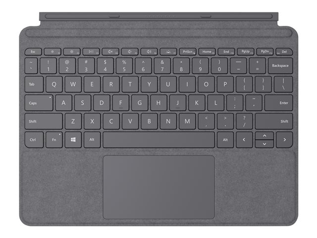 Microsoft Surface Go Type Cover - Keyboard - with trackpad, accelerometer - backlit - Swiss/Luxembourgish - light charcoal - commercial - for Surface Go, Go 2