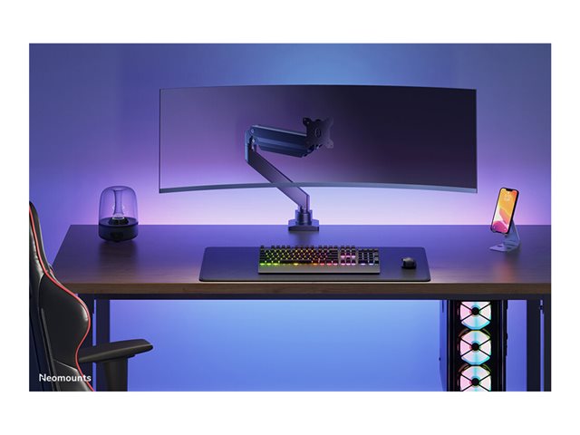 Neomounts NM-D775PLUS - Mounting kit - full-motion - for LCD display - aluminium - black - screen size: 10\"-49\" - clamp mountable, grommet, desk-mountable
