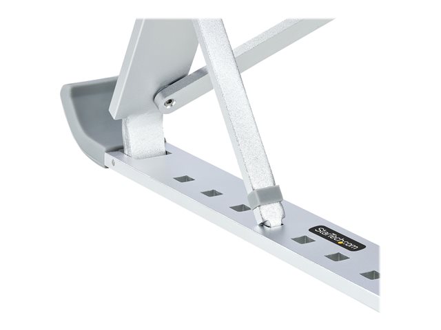 StarTech.com Foldable Laptop Riser Stand, Portable Height Adjustable Ergonomic Laptop Stand, Ventilated Aluminum Frame Supports 22lb (10Kg), Tilt/Raised/Angled Laptop/Tablet Stand, Collapsible Design - Notebook stand - desktop - up to 15.6\" - silver
