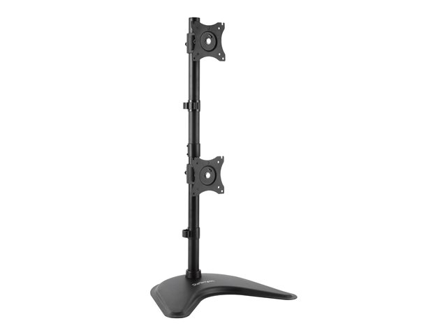 StarTech.com Vertical Dual Monitor Stand - Supports Monitors 13\" to 27\" - Adjustable - Computer Monitor Stand for Double Stacked VESA Monitors - Black (ARMBARDUOV) - Stand - for 2 monitors - heavy duty steel - black - screen size: 13\"-27\" - desktop stand - for P/N: ACCSMNT, DK30A2DH, DK30C2DAGPD, DK30C2HAGPD, TB3DK2DPM2, TB3DK2DPPD, USB3SDOCKDD