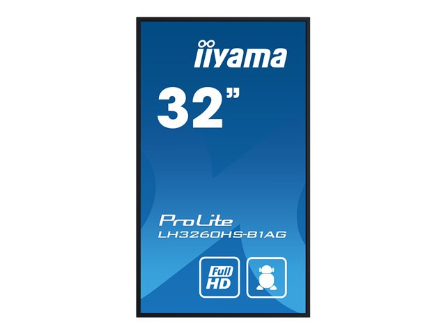 iiyama ProLite LH3260HS-B1AG - 32\" Diagonal Class (31.5\" viewable) LED-backlit LCD display - digital signage - with built-in SoC media player - 1080p 1920 x 1080 - edge-lit - black, matte finish