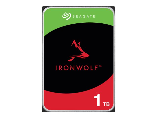 Seagate IronWolf ST1000VN008 - Hard drive - 1 TB - internal - 3.5\" - SATA 6Gb/s - 5400 rpm - buffer: 256 MB