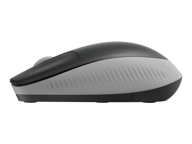 Logitech M190 - Mouse - optical - 3 buttons - wireless - USB wireless receiver - mid grey