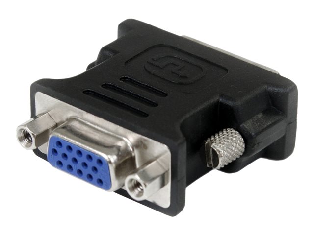 StarTech.com DVI to VGA Cable Adapter - Black - M/F - DVI-I to VGA Converter Adapter (DVIVGAMFBK) - VGA adapter - DVI-I (M) to HD-15 (VGA) (F) - molded, thumbscrews - black