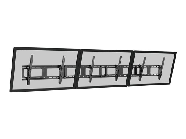 StarTech.com Triple-Display TV Wall Mount - Menu Board Mount - Landscape - Bracket - for menu board - steel - black - screen size: 40\"-50\" - wall-mountable