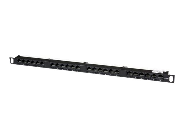 StarTech.com 24 Port 0.5U Cat5e Patch Panel - RJ45 Ethernet Rack Mount Cat 5e 110 Patch Panel - Rackmount Network Patch Panel (PANELHU24) - Patch panel - CAT 5e - 24 ports - for P/N: RACK-18U-20-WALL-OA, RACK-21U-20-WALL-OA, RACK-24U-20-WALL-OA, RK3236BKF, WALLMOUNT4