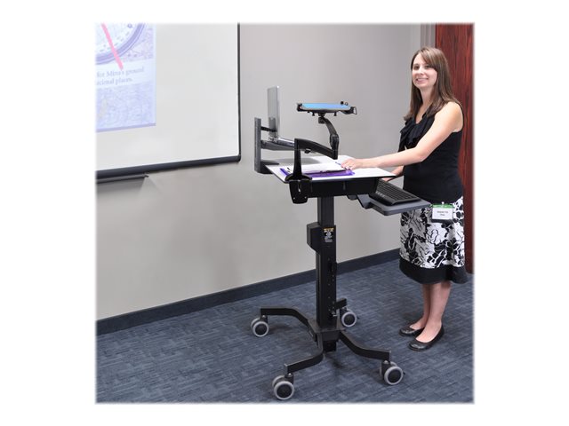 Ergotron TeachWell Mobile Digital Workspace - Cart - Constant Force Technology - for notebook / keyboard / mouse - steel, phenolic composite, high-grade plastic - graphite grey