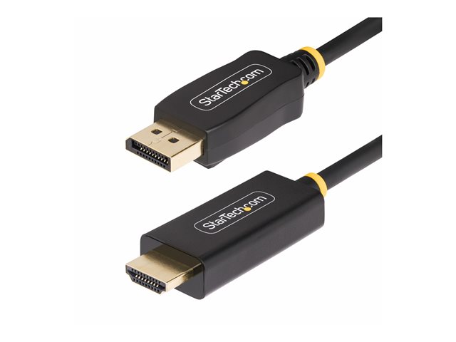 StarTech.com 6.6ft (2m) DisplayPort to HDMI Adapter Cable, 4K 60Hz with HDR, DP to HDMI 2.0b, Active Video Converter, DisplayPort Desktop to HDMI Monitor, M/M - DisplayPort to HDMI Cord (6F-DP-HDMI-4K60-HDR) - Adapter cable - DisplayPort male to HDMI