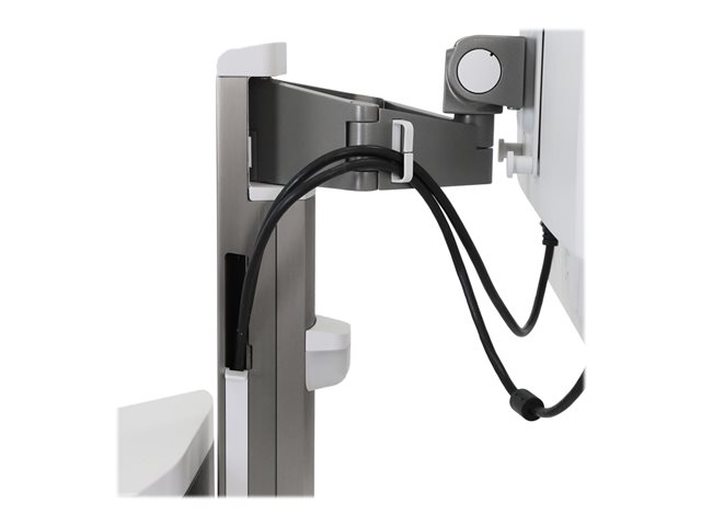 Ergotron CareFit Pro - Cart - Electric Lift - for LCD display / PC equipment - medical - white, warm grey - screen size: up to 27\" - 320 Wh - lithium iron phosphate - TAA Compliant