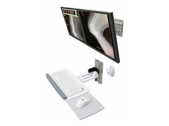 Ergotron Neo-Flex - Mounting kit (2 pivots, wall track 26\", 2 rack mount brackets) - low profile - for 2 LCD displays - grey, black - screen size: up to 24\" - wall-mountable