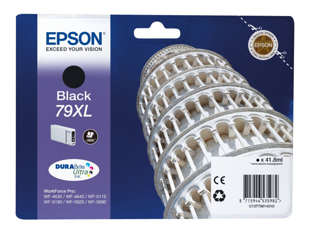 Epson 79XL - 41.8 ml - XL - black - original - ink cartridge - for WorkForce Pro WF-4630DWF, WF-4640DTWF, WF-5110DW, WF-5190DW, WF-5620DWF, WF-5690DWF