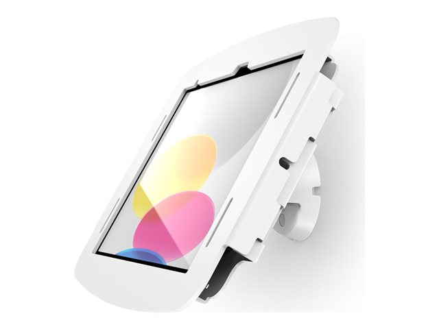 Compulocks iPad 10th-11th (A16) Gen Space Enclosure Bow Tilting Wall Mount White - Mounting kit (enclosure, tilt wall mount) - exposed front/back camera and sensors - for tablet - lockable - aluminium - white - screen size: 10.9\" - for Apple 10.9-inch iPad Wi-Fi, Wi-Fi + Cellular