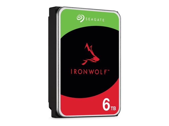 Seagate IronWolf ST6000VN006 - Hard drive - 6 TB - internal - 3.5\" - SATA 6Gb/s - buffer: 256 MB - with 3 years Seagate Rescue Data Recovery