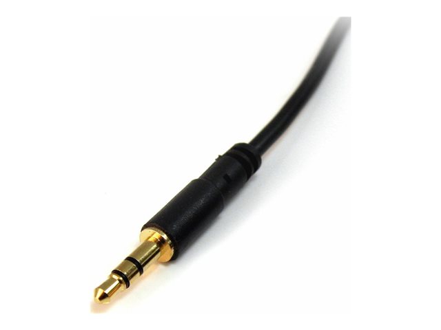 StarTech.com 6 ft Slim 3.5mm Stereo Audio Cable - M/M - 3.5mm Male to Male Audio Cable for your Smartphone, Tablet or MP3 Player (MU6MMS) - Audio cable - mini-phone stereo 3.5 mm male to mini-phone stereo 3.5 mm male - 1.8 m - black - for P/N: KITBXAVHDPEU, KITBXAVHDPNA, KITBXAVHDPUK, KITBXDOCKPEU, KITBXDOCKPNA, KITBXDOCKPUK