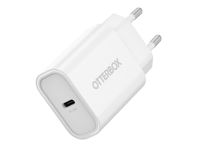 OtterBox - Power adapter - 20 Watt - PD (24 pin USB-C) - white - Europe