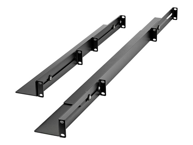 StarTech.com 1U 19 inch Server Rack Rails, 24-36 inch Adjustable Depth, Universal 4 Post Rack Mount Rails, Network Equipment/Server/UPS Mounting Rail Kit, HPE ProLiant, Dell PowerEdge - 4 Post Rack Rails (UNIRAILS1UB) - Rack rail kit - rack mountable - black - 1U - 19\" - for P/N: RK1536BKF, RK1836BKF