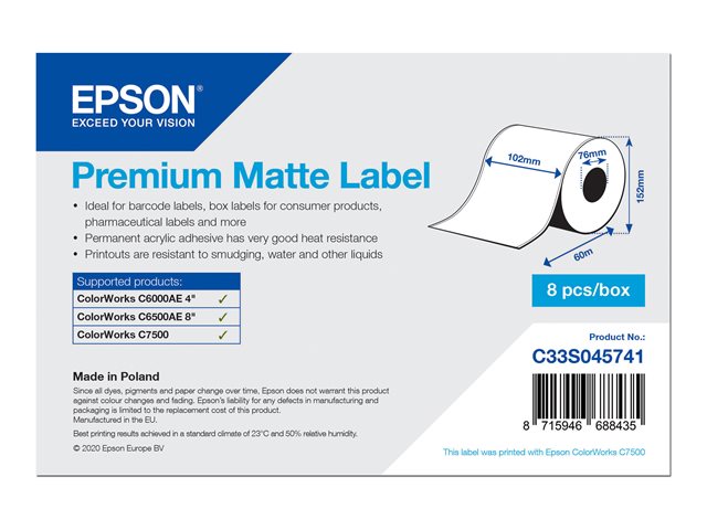 Premium Matte Label Continuous