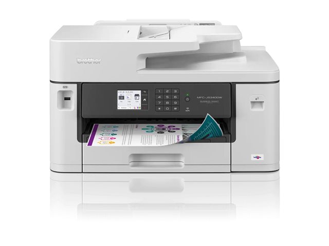 Brother MFC-J5340DWE - Multifunction printer - colour - ink-jet - A3/Ledger (media) - up to 28 ppm (printing) - 250 sheets - 14.4 Kbps - USB 2.0, LAN, Wi-Fi(n), USB host