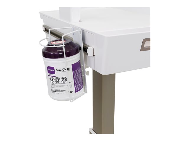 Ergotron T-Slot Wipes Holder - Mounting component (holder) - white - cart mountable - for CareFit Slim, CareFit Pro, StyleView