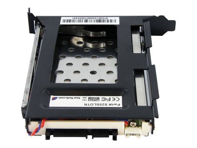StarTech.com 2.5in SATA Removable Hard Drive Bay for PC Expansion Slot - Storage bay adapter - black - S25SLOTR - Storage bay adapter - black