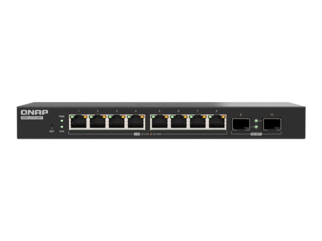 QNAP QSW-L2110-2S8T - Switch - Managed - 8 x 2.5GBase-T + 2 x combo 10 Gigabit SFP+/RJ-45 - desktop