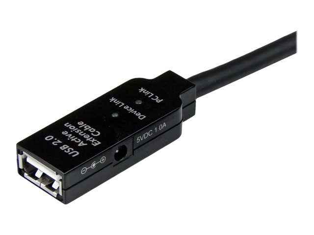 StarTech.com 10m USB 2.0 Active Extension Cable M/F - 10 meter USB 2.0 Repeater / Extender Cable USB A (M) to USB A (F) 10 m Black - 3 ft (USB2AAEXT10M) - USB extension cable - USB (F) to USB (M) - USB 2.0 - 10 m - active - black - for P/N: LTUB1MBK, SVA5H2NEUA, UUSBOTG