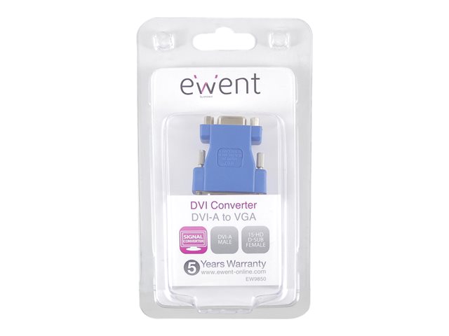 Ewent - VGA-adapter - HD-15 (VGA) (V) naar DVI-A (M)