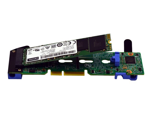 Lenovo ThinkSystem M.2 Enablement Kit - Storage controller - M.2 - SATA 6Gb/s - RAID RAID 0, 1, JBOD - PCIe 2.0 x2 - for ThinkSystem SE350 7D1X, 7Z46
