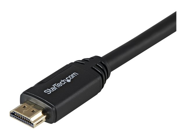 StarTech.com 10ft (3m) HDMI 2.0 Cable with Gripping Connectors, 4K 60Hz Premium Certified High Speed HDMI Cable with Ethernet, HDR10, 18Gbps, HDMI Video Cord for Monitor/TV, M/M, Black - Ultra HD HDMI Cord - High Speed - HDMI cable - HDMI male straight to HDMI male straight - 3 m - black