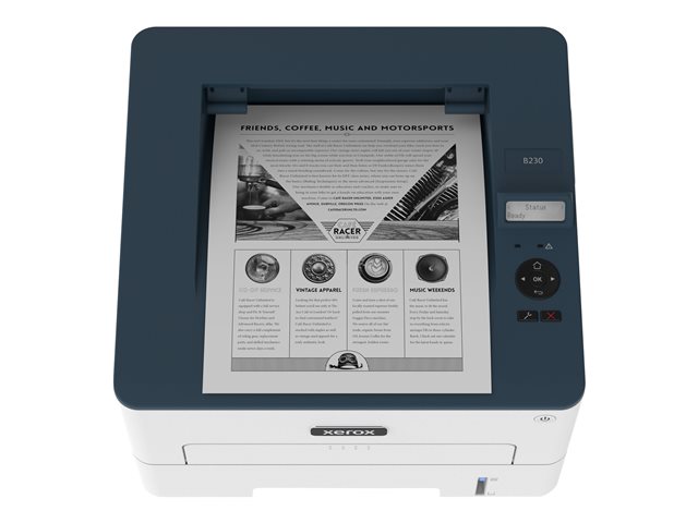 Xerox B230 - Printer - B/W - laser - Legal/A4 - 600 x 600 dpi - up to 34 ppm - capacity: 250 sheets - USB 2.0, LAN, Wi-Fi(n), USB 2.0 host - Green World Alliance return programme