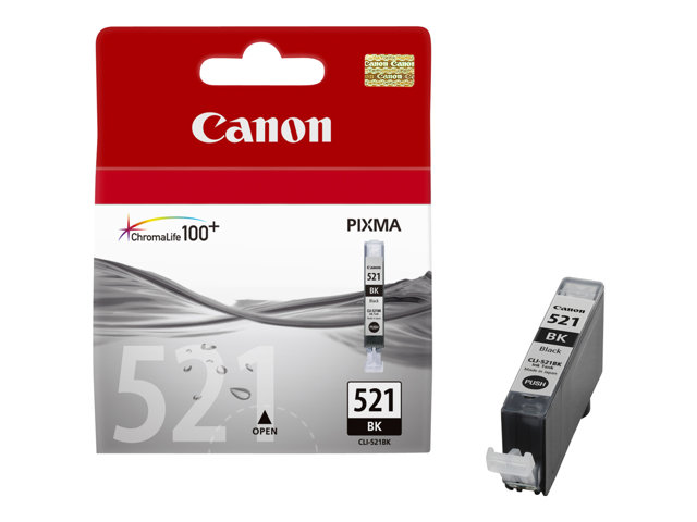 Canon CLI-521BK - 9 ml - photo black - original - ink tank - for PIXMA iP3600, iP4700, MP540, MP550, MP560, MP620, MP630, MP640, MP980, MP990, MX860, MX870