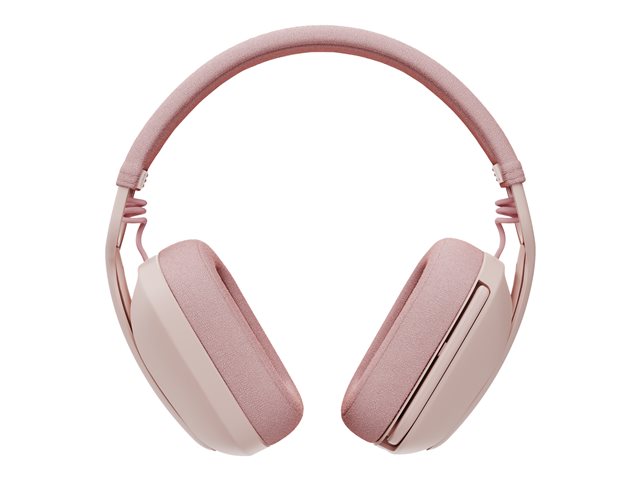 Logitech Zone Vibe 100 - Headset - full size - Bluetooth - wireless - rose