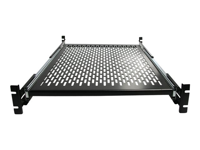 StarTech.com Server Rack Shelf - 2U - 20 to 30in Adjustable Mounting Depth - Vented - Server Rack Cabinet Shelf - 24in Deep - Rack shelf - 1U - 19\" - for P/N: RK1233BKM, RK2433BKM, RK2537BKM, RK3236BKF, RK4236BKB, RK4242BK24, RK4242BK30