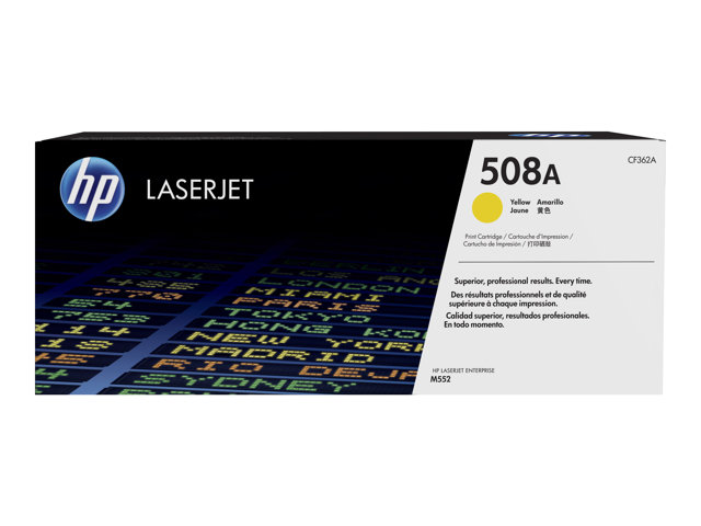 HP 508A - Yellow - original - LaserJet - toner cartridge (CF362A) - for Color LaserJet Enterprise MFP M577, LaserJet Enterprise Flow MFP M577